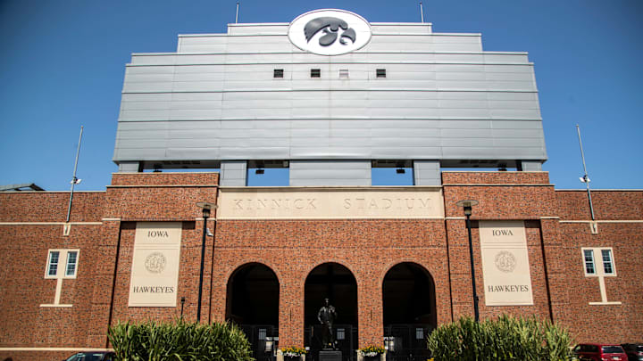 Corn grows outside the south end zone during the originally scheduled home opener amid the novel coronavirus pandemic, Saturday, Sept. 5, 2020, at Kinnick Stadium in Iowa City, Iowa.

200905 Empty Opener 007 Jpg