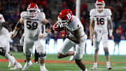 Nov 16, 2024; College Park, Maryland, USA; Rutgers Scarlet Knights wide receiver Ian Strong (9) makes a catch during the first half against the Maryland Terrapins at SECU Stadium. Mandatory Credit: Daniel Kucin Jr.-Imagn Images