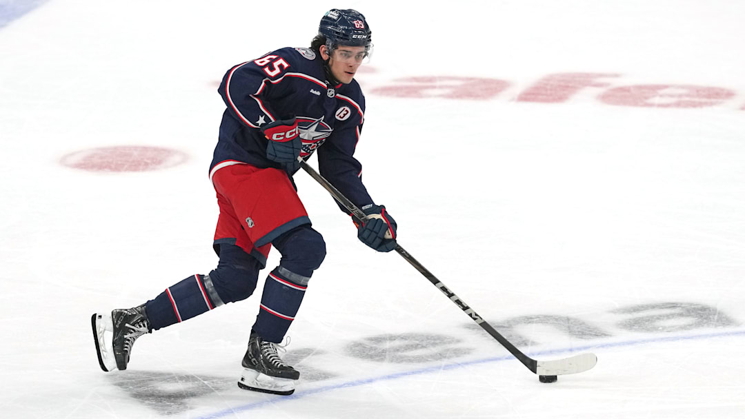Blue Jackets center prospect Luca del bel Belluz could crack the roster at some point this season. 