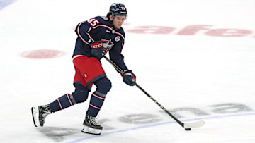 Blue Jackets center prospect Luca del bel Belluz could crack the roster at some point this season. 