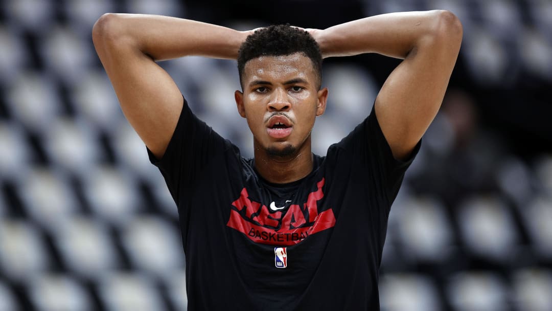 Jun 4, 2023; Denver, CO, USA; Miami Heat center Orlando Robinson (25) warms up before game two against the Denver Nuggets in the 2023 NBA Finals at Ball Arena. Mandatory Credit: Isaiah J. Downing-USA TODAY Sports