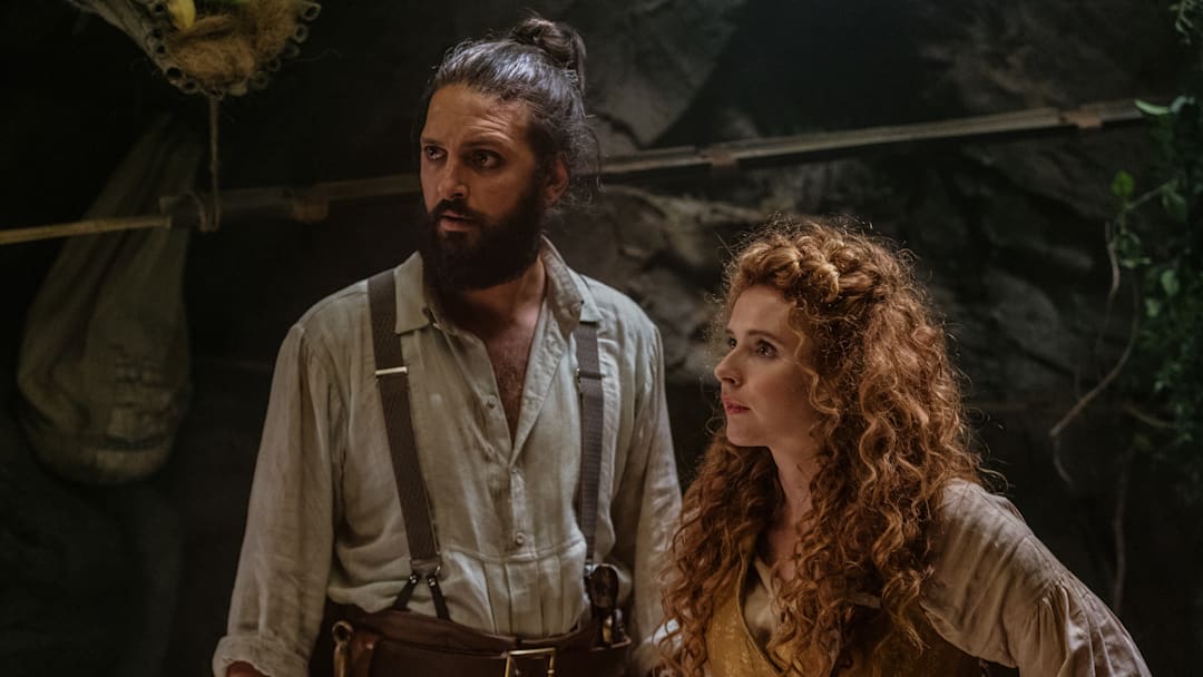 Nautilus/Series 1. (L to R) Shazad Latif as Captain Nemo, Georgia Flood as Humility in Nautilus/Series 1. Cr. Vince Valitutti/Disney+ © 2022.