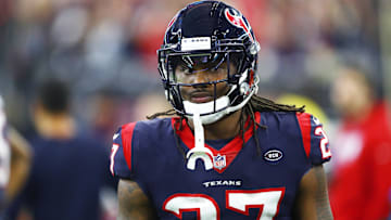 Former Houston Texans running back D'Onta Foreman (27) against the Indianapolis Colts in the AFC Wild Card playoff football game at NRG Stadium.