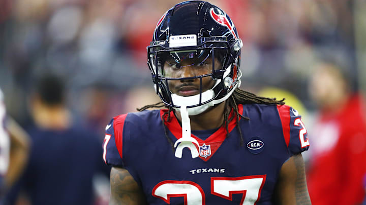 Former Houston Texans running back D'Onta Foreman (27) against the Indianapolis Colts in the AFC Wild Card playoff football game at NRG Stadium.