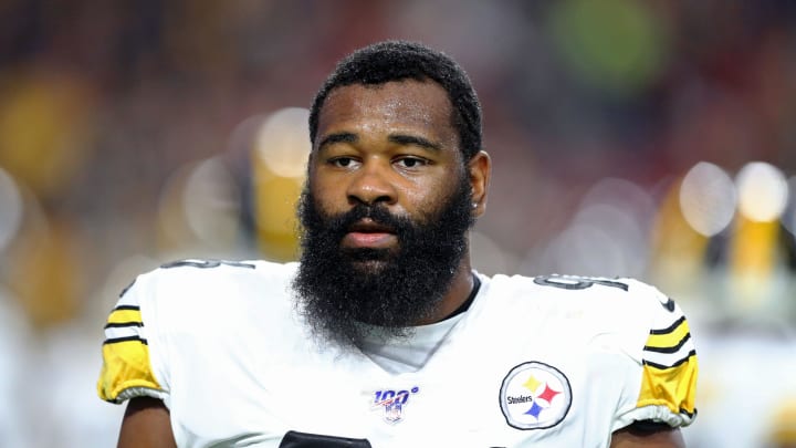 Dec 8, 2019; Glendale, AZ, USA; Pittsburgh Steelers defensive end Isaiah Buggs (96) against the Arizona Cardinals at State Farm Stadium. Mandatory Credit: Mark J. Rebilas-USA TODAY Sports