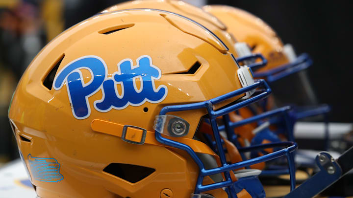 Sep 6, 2025; Pittsburgh, Pennsylvania, USA; Pittsburgh Panthers helmets on the sidelines against the Central Michigan Chippewas during the first quarter at Acrisure Stadium. Mandatory Credit: Charles LeClaire-Imagn Images Sep 6, 2025; Pittsburgh, Pennsylvania, USA; Pittsburgh Panthers helmets on the sidelines against the Central Michigan Chippewas during the first quarter at Acrisure Stadium. Mandatory Credit: Charles LeClaire-Imagn Images