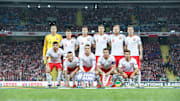 Poland pictured before their Nations League clash with Italy in 2020