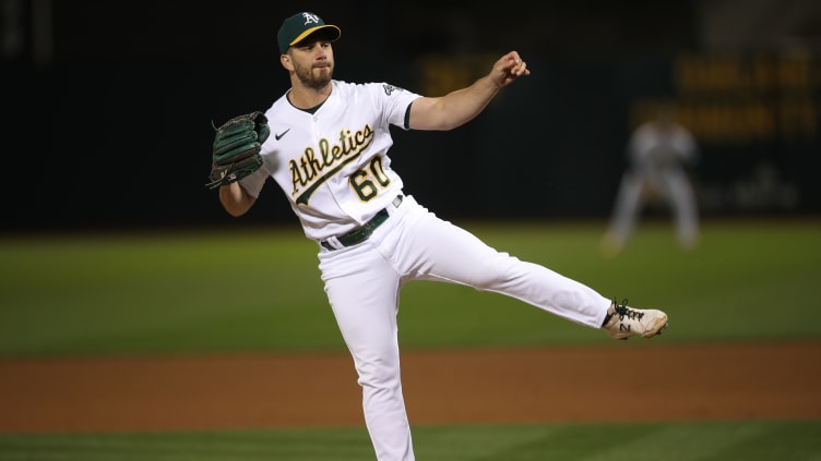 Oakland Athletics pitcher Sam Moll