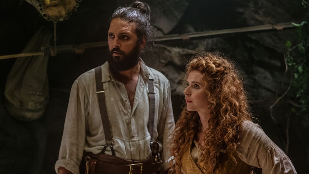 Nautilus/Series 1. (L to R) Shazad Latif as Captain Nemo, Georgia Flood as Humility in Nautilus/Series 1. Cr. Vince Valitutti/Disney+ © 2022.