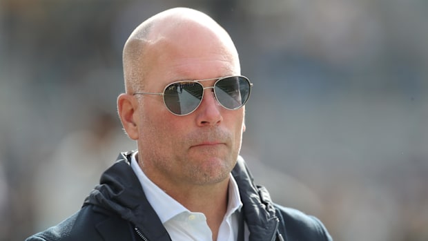 Baltimore Ravens general manager Eric DeCosta before a game against the Pittsburgh Steelers