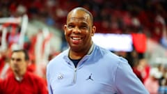 UNC basketball head coach Hubert Davis