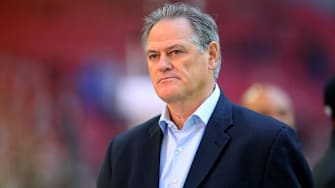 Dec 18, 2016; Glendale, AZ, USA; New Orleans Saints general manager Mickey Loomis against the Arizona Cardinals at University of Phoenix Stadium. The Saints defeated the Cardinals 48-41. Mandatory Credit: Mark J. Rebilas-Imagn Images
