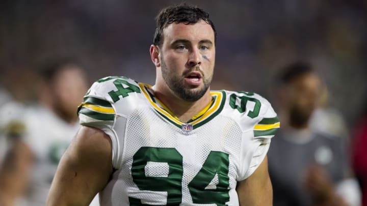 Oct 28, 2021; Glendale, Arizona, USA; Green Bay Packers defensive end Dean Lowry (94) against the Arizona Cardinals at State Farm Stadium. Mandatory Credit: Mark J. Rebilas-USA TODAY Sports