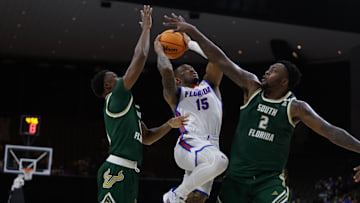 Jamille Reynolds (2)), shown here in USF's opening game against Florida, was a strong presence in the middle as the Bulls dominated West Georgia