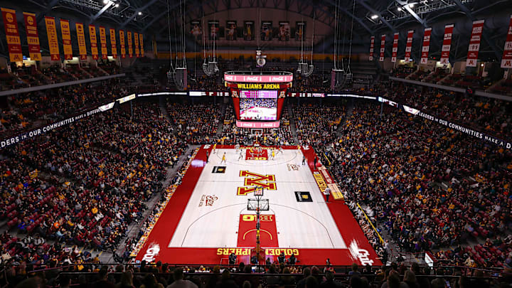 Feb 19, 2022; Minneapolis, Minnesota, USA; A general view of the game against the Northwestern Wildcats and Minnesota Gophers at Williams Arena. Feb 19, 2022; Minneapolis, Minnesota, USA; A general view of the game against the Northwestern Wildcats and Minnesota Gophers at Williams Arena.