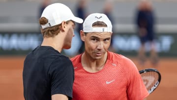 Jannik Sinner and Rafael at the French Open
