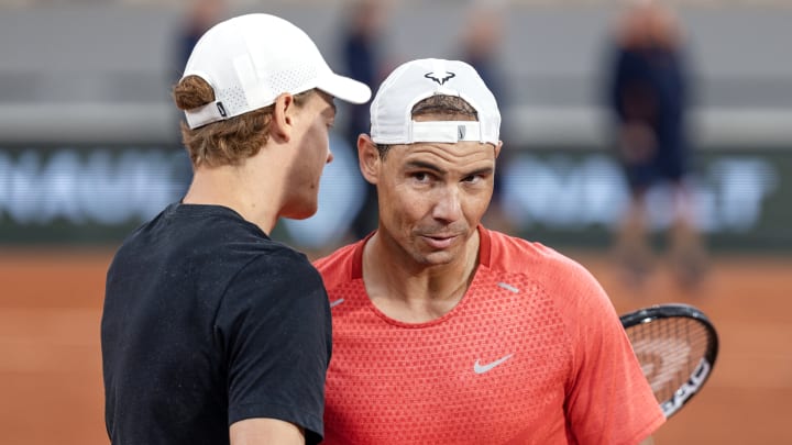 Jannik Sinner and Rafael at the French Open