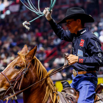 For the last 20 years, Derrick Begay has been a force at the PRCA level in team roping. A proud member of the Navajo Nation, Begay has embraced his role as an example for the next generation of Native American rodeo athletes and stays connected to his roots. 