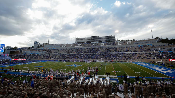 Nov 18, 2023; Colorado Springs, Colorado, USA; A view in the third quarter between the Air Force Falcons and the UNLV Rebels.