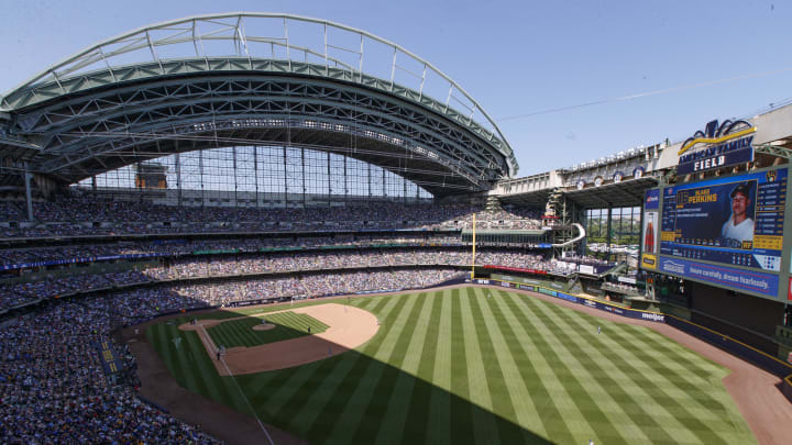 Jul 3, 2023; Milwaukee, Wisconsin, USA;  General view of American Family Field during the fifth inning of the game between the Chicago Cubs and Milwaukee Brewers. Mandatory Credit: Jeff Hanisch-USA TODAY Sports