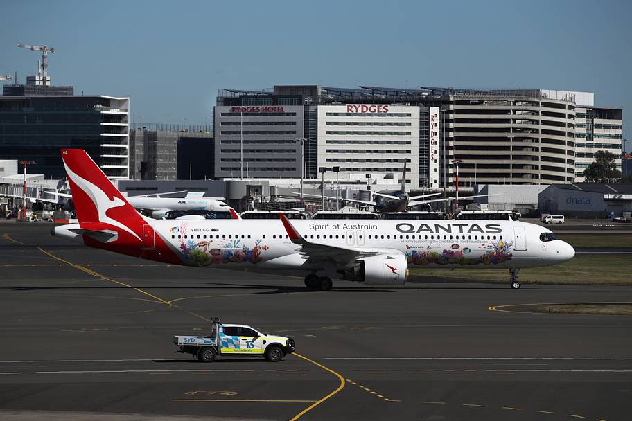Qantas airplane.
