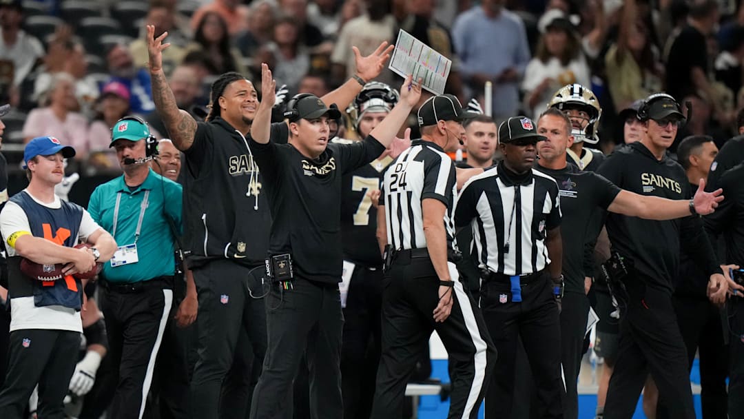 New Orleans Saints head coach Kellen Moore 