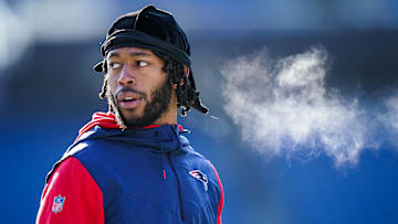 Dec 24, 2022; Foxborough, Massachusetts, USA; New England Patriots wide receiver Jakobi Meyers (16) warms up before the start of the game against the Cincinnati Bengals at Gillette Stadium. Mandatory Credit: David Butler II-Imagn Images