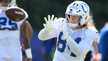 Former Penn State football tight end Tyler Warren at Indianapolis Colts Training Camp