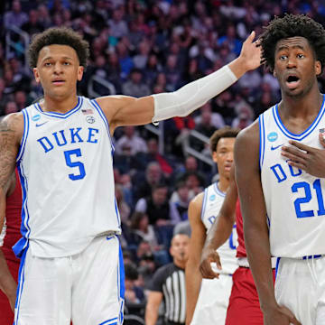 Duke basketball forwards Paolo Banchero and AJ Griffin