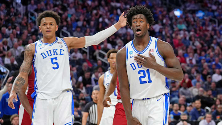 Duke basketball forwards Paolo Banchero and AJ Griffin