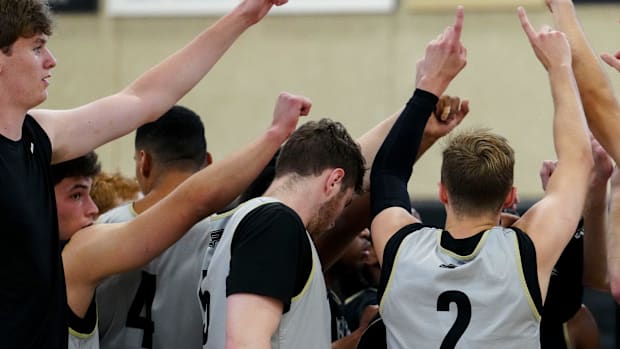 Purdue Boilermakers gather before practice