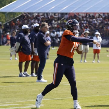 Practice is the only time Bears fans will see Caleb Williams performing for now as he won't play in the preseason opener.