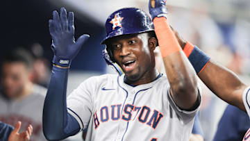 Houston Astros outfielder Jesús Sánchez
