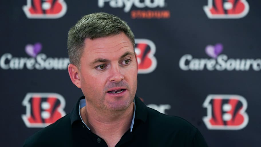 Cincinnati Bengals head coach Zac Taylor speaks at a press conference for the 2025 NFL Draft, Saturday, April 26, 2025, at Paycor Stadium in Downtown Cincinnati. | Frank Bowen IV/The Enquirer / USA TODAY NETWORK via Imagn Images