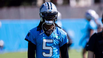 Carolina Panthers running back Rico Dowdle