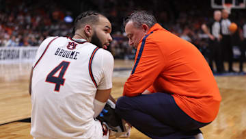Auburn Tigers forward Johni Broome left the game against Michigan State before returning and playing a key role in the Tigers' win. 