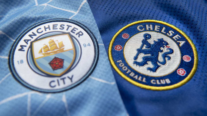 The Club Badges of Chelsea FC and Manchester City FC