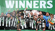 Newcastle gleefully lifted the Carabao Cup