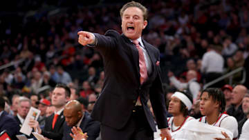 Mar 13, 2025; New York, NY, USA; St. John's Red Storm head coach Rick Pitino coaches against the Butler Bulldogs during the first half at Madison Square Garden. Mandatory Credit: Brad Penner-Imagn Images