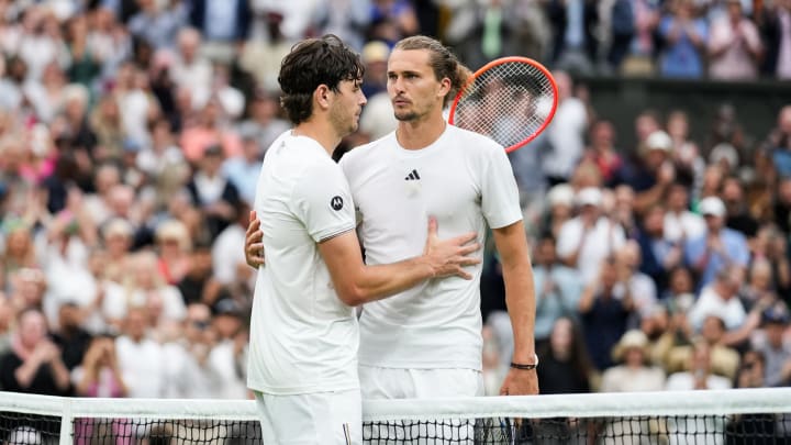 Taylor Fritz and Alexander Zverev at Wimbledon 2024