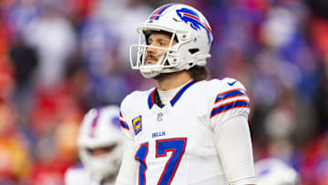 Buffalo Bills quarterback Josh Allen against the Kansas City Chiefs during the AFC Championship game.