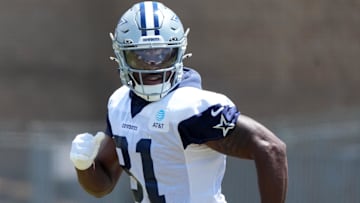Dallas Cowboys receiver Jonathan Mingo (81) at training camp at the River Ridge Fields.