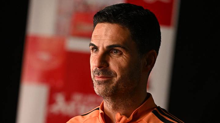 Manager Mikel Arteta signs a contract extension at Arsenal FC
