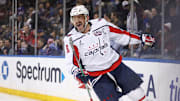 Alex Ovechkin celebrates his 895th career goal. 