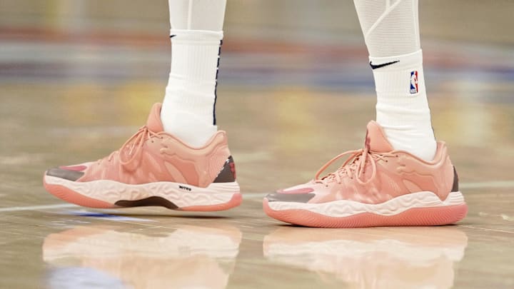 Indiana Pacers guard Tyrese Haliburton explained why he debuted his signature sneaker in pink. Indiana Pacers guard Tyrese Haliburton explained why he debuted his signature sneaker in pink.