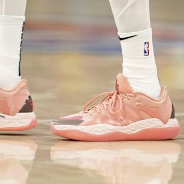 Josh Giddey has begun wearing the PUMA Hali 1 basketball shoes.