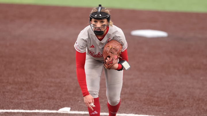 Nebraska pitcher Jordy Bahl prepares to deliver. Nebraska pitcher Jordy Bahl prepares to deliver.