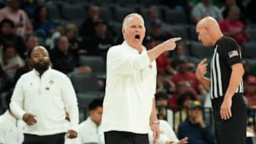 Nov 25, 2025; Las Vegas, Nevada, USA; San Diego State Aztecs head coach Brian Dutcher.