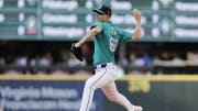 Seattle Mariners starting pitcher George Kirby (68) throws against the Houston Astros during the first inning at T-Mobile Park on July 20.