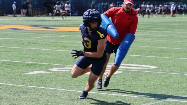 West Virginia University receiver Hudson Clement